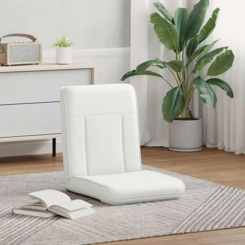 VidaXL Krzesło na podłogę Biały 50 x 73 x 60 cm Skóra ekologiczna
