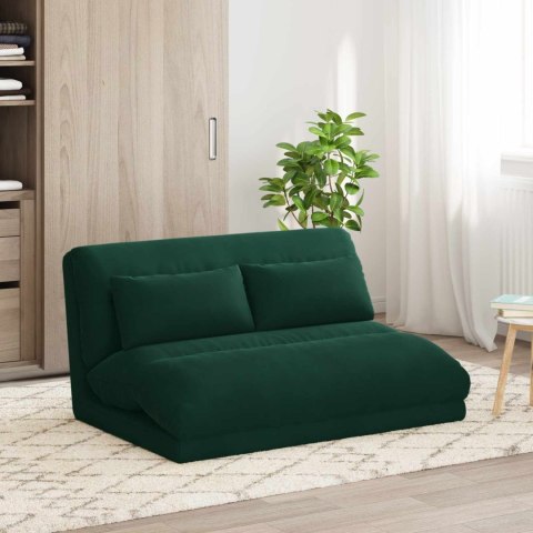 VidaXL Krzesło na podłogę Ciemna zieleń 110 x 82 x 55 cm Aksamit