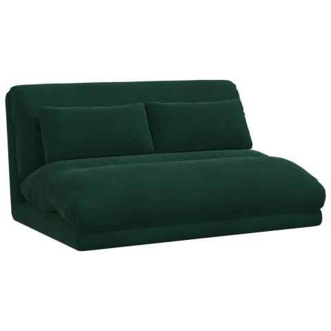VidaXL Krzesło na podłogę Ciemna zieleń 110 x 82 x 55 cm Aksamit