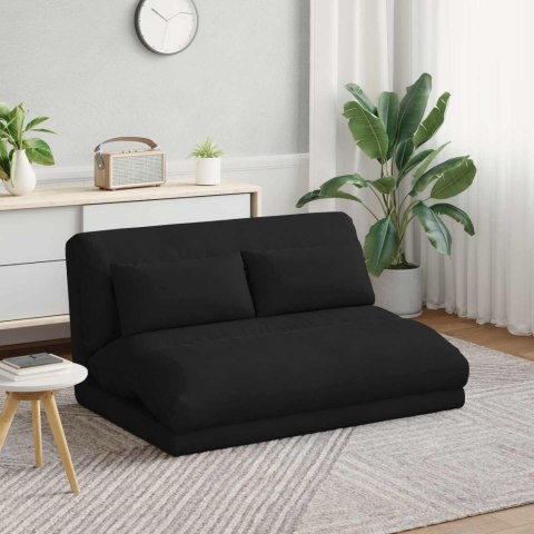 VidaXL Krzesło na podłogę Czarny 110 x 82 x 55 cm Aksamit