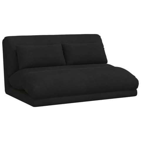 VidaXL Krzesło na podłogę Czarny 110 x 82 x 55 cm Aksamit