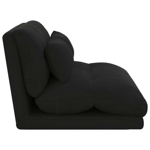 VidaXL Krzesło na podłogę Czarny 110 x 82 x 55 cm Aksamit
