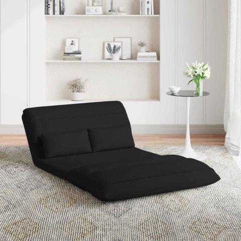 VidaXL Krzesło na podłogę Czarny 110 x 82 x 55 cm tkanina