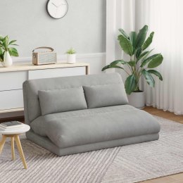 VidaXL Krzesło na podłogę Jasnoszary 110 x 82 x 55 cm Aksamit