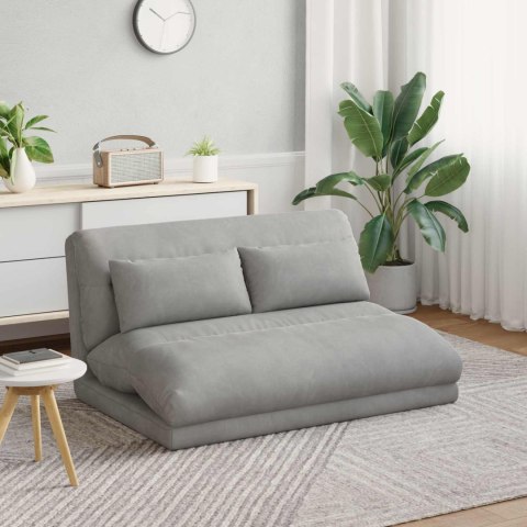 VidaXL Krzesło na podłogę Jasnoszary 110 x 82 x 55 cm Aksamit