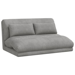 VidaXL Krzesło na podłogę Jasnoszary 110 x 82 x 55 cm Aksamit