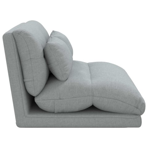 VidaXL Krzesło na podłogę Jasnoszary 110 x 82 x 55 cm tkanina