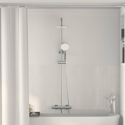 VidaXL Zestaw systemu prysznicowego z termostatem chrom