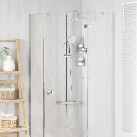 VidaXL Zestaw systemu prysznicowego z termostatem chrom