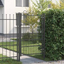 BRAMA OGRODZENIOWA DRONTEN STAL CZARNY ZAMYKANE 205X104X4CM