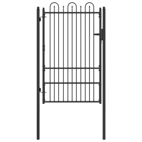 BRAMA OGRODZENIOWA DRONTEN STAL CZARNY ZAMYKANE 205X104X4CM