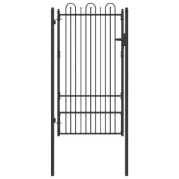 BRAMA OGRODZENIOWA DRONTEN STAL CZARNY ZAMYKANE 230X104X4CM