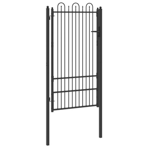 BRAMA OGRODZENIOWA DRONTEN STAL CZARNY ZAMYKANE 230X104X4CM