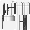 BRAMA OGRODZENIOWA DRONTEN STAL CZARNY ZAMYKANE 230X104X4CM