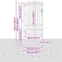 BRAMA OGRODZENIOWA DRONTEN STAL CZARNY ZAMYKANE 230X104X4CM