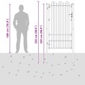 BRAMA OGRODZENIOWA DRONTEN STAL CZARNY ZAMYKANE 230X104X4CM