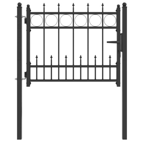 BRAMA OGRODZENIOWA HORST METAL CZARNY ZAMYKANE 130X104CM