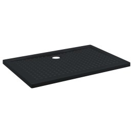 VidaXL Brodzik prysznicowy z kropeczkami Czarny 120 x 80 x 4 cm ABS