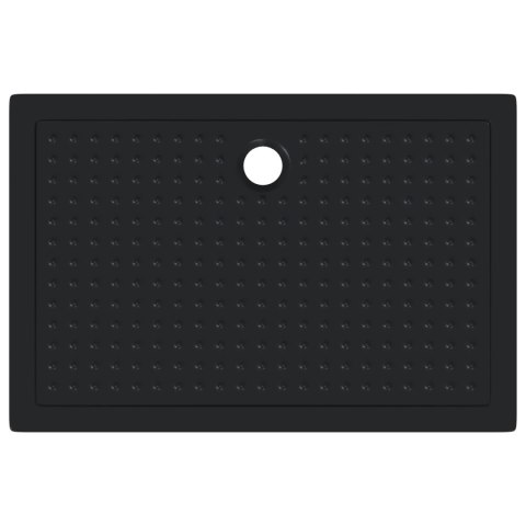 VidaXL Brodzik prysznicowy z kropeczkami Czarny 120 x 80 x 4 cm ABS