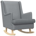 VidaXL Fotel bujany Jasnoszary 62 x 80 x 85 cm tkanina