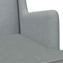 VidaXL Fotel bujany Jasnoszary 62 x 80 x 85 cm tkanina