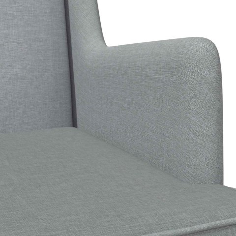 VidaXL Fotel bujany Jasnoszary 62 x 80 x 85 cm tkanina