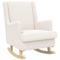 VidaXL Fotel bujany Kremowy 62 x 80 x 85 cm Tkanina owcza
