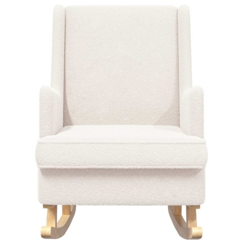 VidaXL Fotel bujany Kremowy 62 x 80 x 85 cm Tkanina owcza