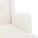 VidaXL Fotel bujany Kremowy 62 x 80 x 85 cm Tkanina owcza
