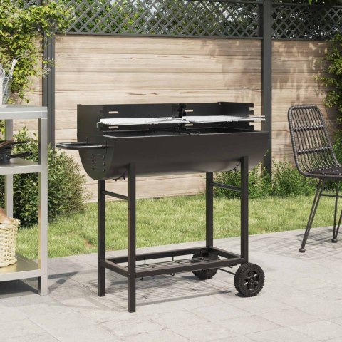 VidaXL Grill węglowy Z regulacją Czarny 96,5 x 42,5 x 88,5 cm