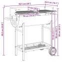 VidaXL Grill węglowy Z regulacją Czarny 96,5 x 42,5 x 88,5 cm