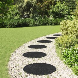 VidaXL Kamień kroczący 6 pcs Czarny Ø 45 x 1,8 cm Guma