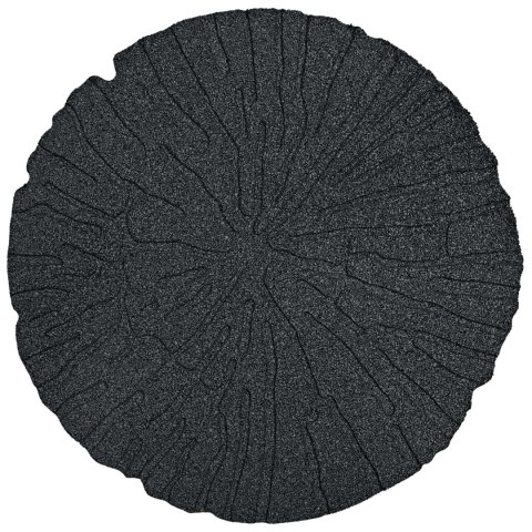 VidaXL Kamień kroczący 6 pcs Czarny Ø 45 x 1,8 cm Guma