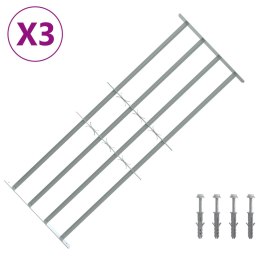 VidaXL Krata zabezpieczająca do okien z 4 poprzeczkami 3 pcs