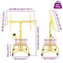 VidaXL Podnośnik do płyt gipsowych Żółty 300 x 107 x 330 cm Stal