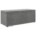 VidaXL Halka Ciemnoszary 101 x 41 x 40 cm Welur i drewno inżynieryjne
