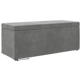 VidaXL Halka Ciemnoszary 101 x 41 x 40 cm Welur i drewno inżynieryjne