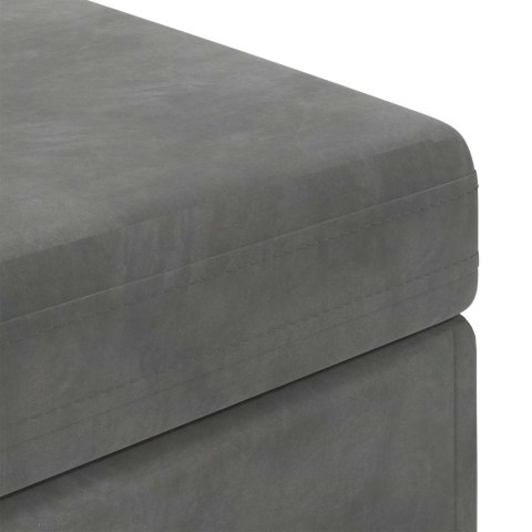 VidaXL Halka Ciemnoszary 101 x 41 x 40 cm Welur i drewno inżynieryjne