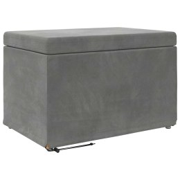 VidaXL Halka Ciemnoszary 61 x 41 x 40 cm Welur i drewno inżynieryjne