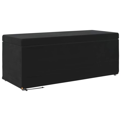 VidaXL Halka Czarny 101 x 41 x 40 cm Welur i drewno inżynieryjne