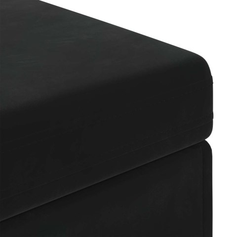VidaXL Halka Czarny 101 x 41 x 40 cm Welur i drewno inżynieryjne