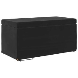 VidaXL Halka Czarny 81 x 41 x 40 cm Welur i drewno inżynieryjne