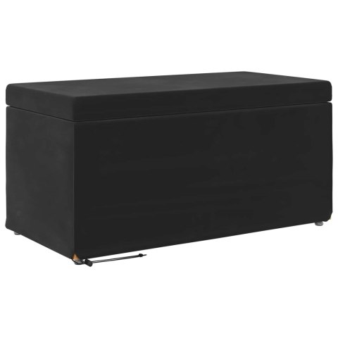 VidaXL Halka Czarny 81 x 41 x 40 cm Welur i drewno inżynieryjne