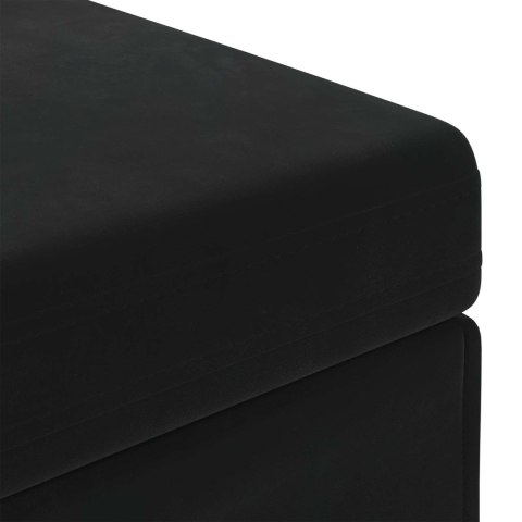 VidaXL Halka Czarny 81 x 41 x 40 cm Welur i drewno inżynieryjne