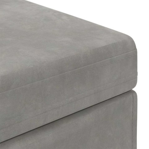 VidaXL Halka Jasnoszary 81 x 41 x 40 cm Welur i drewno inżynieryjne