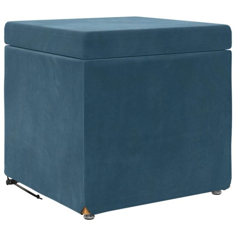 VidaXL Halka Niebieski 41 x 41 x 40 cm Welur i drewno inżynieryjne