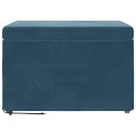 VidaXL Halka Niebieski 61 x 41 x 40 cm Welur i drewno inżynieryjne