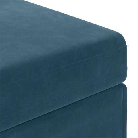 VidaXL Halka Niebieski 61 x 41 x 40 cm Welur i drewno inżynieryjne