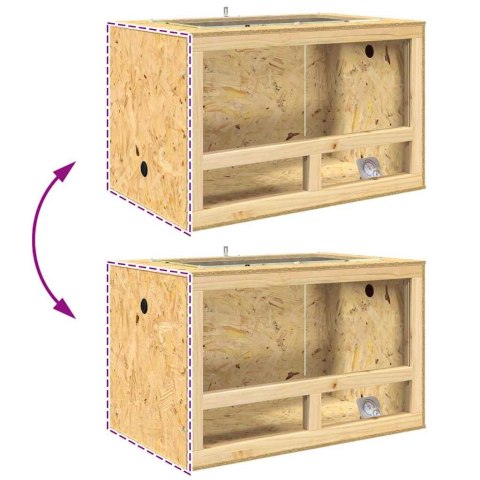 VidaXL Terrarium Brązowy 80 x 50 x 50 cm OSB