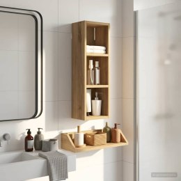 VidaXL Szafka ścienna łazienkowa Dąb rzemieślniczy 20 x 16 x 62,5 cm